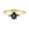 Image 2 : 0.69 ctw Blue Sapphire and Diamond Ring - 14KT Yellow Gold