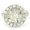 Image 6 : Vintage Hand Made 18K Gold 1.90 ctw Round BRILLIANT Diamond Cluster Cocktail Rin