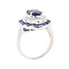 Image 4 : 3.20 ctw Sapphire and Diamond Ring - 14KT White Gold