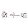Image 2 : 0.94 ctw Diamond Stud Earrings - 14KT White Gold