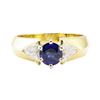 Image 2 : 1.73 ctw Sapphire And Diamond Ring - 18KT Yellow Gold