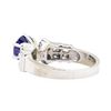 Image 3 : 2.21 ctw Sapphire And Diamond Ring - 14KT White Gold