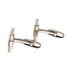 Image 4 : Bvlgari Sterling Silver 925 Square Logo Cufflinks