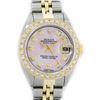 Image 1 : Rolex Ladies 2 Tone 14K Pink MOP Diamond Datejust Wristwatch