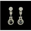 Image 1 : 4.12 ctw Diamond Earrings - 14KT White Gold