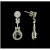Image 2 : 4.12 ctw Diamond Earrings - 14KT White Gold