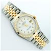 Image 3 : Rolex Mens 2 Tone 14K Mother Of Pearl Diamond & Sapphire Datejust Wristwatch
