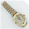 Image 6 : Rolex Mens 2 Tone 14K Mother Of Pearl Diamond & Sapphire Datejust Wristwatch