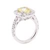 Image 4 : 3.19 ctw Yellow Topaz And Diamond Ring - 18KT White Gold
