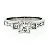Image 1 : Estate 18kt White Gold 1.42 ctw GIA Certified Radiant Diamond Engagement Ring