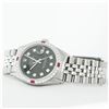 Image 5 : Rolex Mens Stainless Steel Black Diamond & Ruby 36MM Datejust Wristwatch