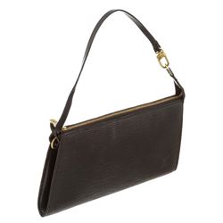 Louis Vuitton Black  Epi Leather Pochette Shoulder Bag