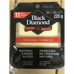 REFRIGERATED:  BLACK DIAMOND CHEESE SLICES (220 G) - PER PACKAGE