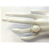 Image 4 : 10.50 CTW Natural Opal And Diamond Ring In 14K Yellow Gold