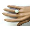 Image 4 : 5.27 CTW Natural Opal And Diamond Ring In 18K Yellow Gold