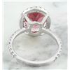 Image 4 : 3.76 CTW Tourmaline 14K White Gold Diamond ring