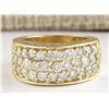 Image 1 : 1.85 CTW Natural Diamond Ring 18K Solid Yellow Gold