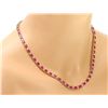 Image 2 : 30.75 CTW Natural Ruby 18K Solid Yellow Gold Diamond Necklace