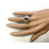 Image 4 : 3.93 CTW Natural Tanzanite And Diamond Ring In 18K Yellow Gold