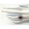 Image 4 : 3.87 CTW Natural Ruby And Diamond Ring In 18K White Gold