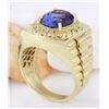 Image 4 : 8.06 CTW Natural Tanzanite 14K Solid Yellow Gold Diamond Ring