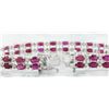 Image 2 : 15.93 CTW Ruby 18K White Gold Diamond Bracelet