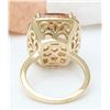 Image 3 : 11.04 CTW Natural Morganite 18K Solid Yellow Gold Diamond Ring