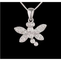 14KW Butterfly Diamond Necklace