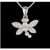 Image 1 : 14KW Butterfly Diamond Necklace