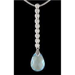 14KW Gold 1.00ct. Pear Drop / Diamond Pendant