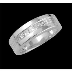14KW Gold .50ct Princess-Cut Diamond Wedding Ba