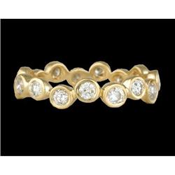14KY BEZEL bubbles 1.12ct DIAMOND ETERNITY RING