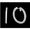 Image 1 : 14KW Gold 1.00ct Diamond Exquisite Hoop Earring