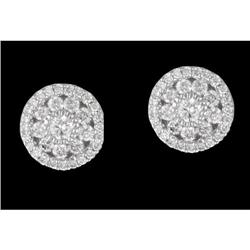 14KW Gold .75ct VS Round Diamond Earrings