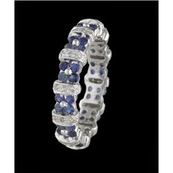 14KW Gold 1.30ct Sapphire and Diamond Eternity 
