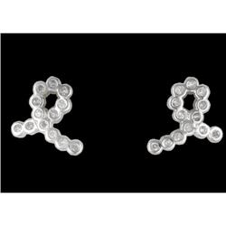 14KW Gold Diamond Swirl Earrings