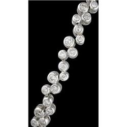 14KW Gold 3.20ct Diamond Bubble Bracelet