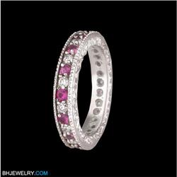 1.07ct. DIAMOND PINK SAPPHIRE ETERNITY