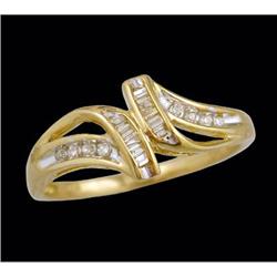 10KY Gold  Bypass Diamond Ring