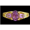 Image 1 : 1.65ct. 3 stone Amethyst/Diamond Ring