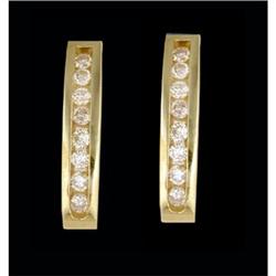 10KY Gold .50ct. Channel Set Diamond Earrings