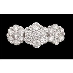 14KW Gold 2.00ct Diamond Flower Ring