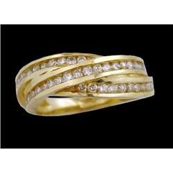 10KY Gold Beautiful .50ct. Diamond Swirl Ring