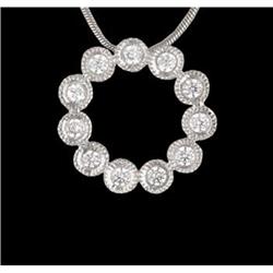 14KW Gold .30ct. Diamond Circle Bezel Set Penda