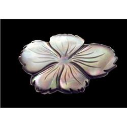 MOTHER OF PEARL 25X20 MM CARVED FLOWER