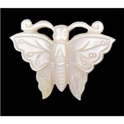 Flat White Mother of Pearl Butterfly New Condit