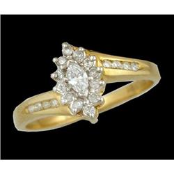 10KY Gold .50ct Diamond Fashioned Ring
