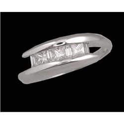 14KW .50ct. Princess / Baguette Diamond Ring