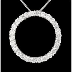 14KW Gold 2.00ct. Diamond Circle Pendant