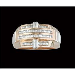 14KPW Gold Men's Diamond Ring